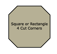 Square or Rectangle Cut Corners